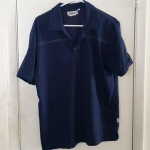 Billabong Vintage 90's Navy Blue Contrast Stitch Lido Polo Shirt Size Large